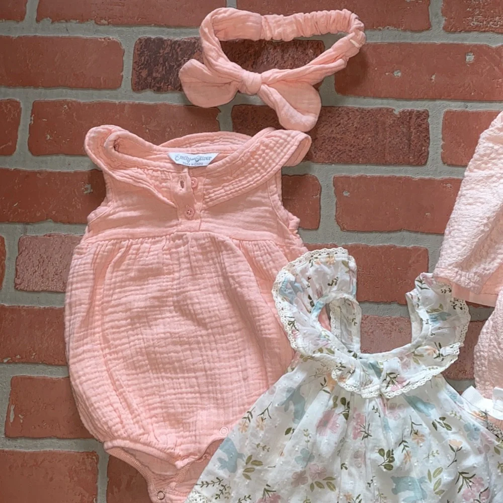 Babygirl 0/3m dressy romper dress bundle!!